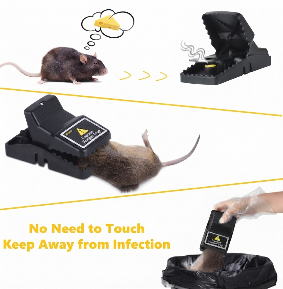 Heavy-Duty Quick-Set Mouse Trap | Reusable & Highly Sensitive Pest Control
