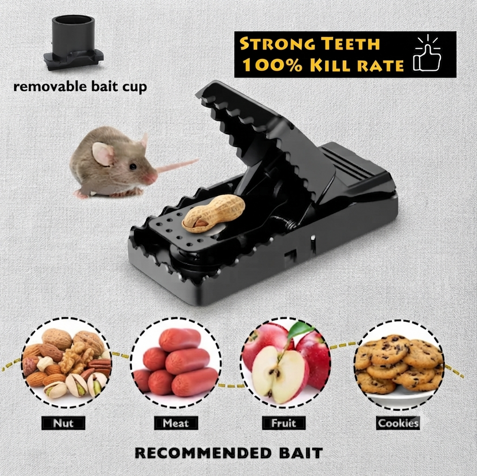 Heavy-Duty Quick-Set Mouse Trap | Reusable & Highly Sensitive Pest Control