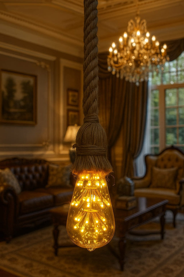 Starfall Rope Pendant ✨🌟 filament bulb💡, 3w⚡
