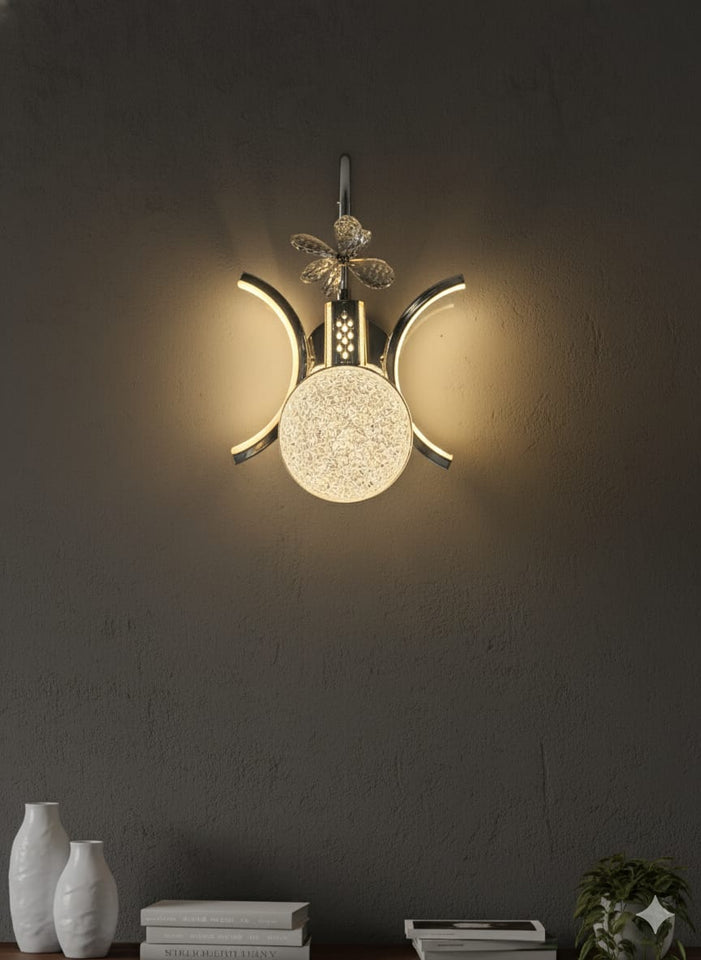 Modern Crystal Wall Sconce💡, 🌈3in1 (Golden, natural, white)
